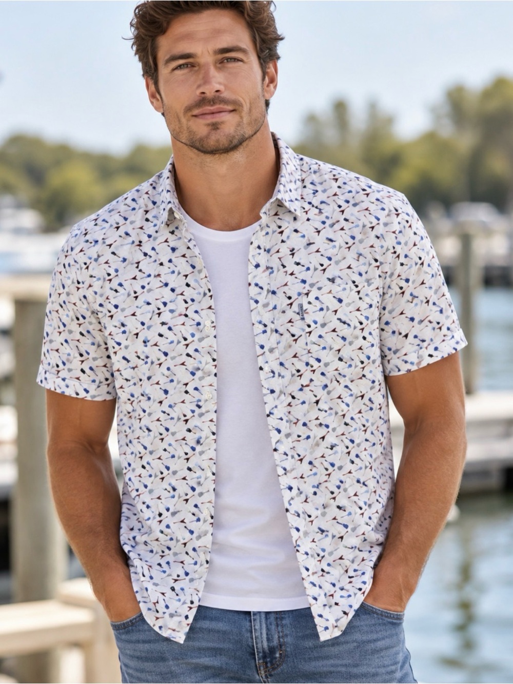 Ben Sherman Button Down Guitar shirt Medium